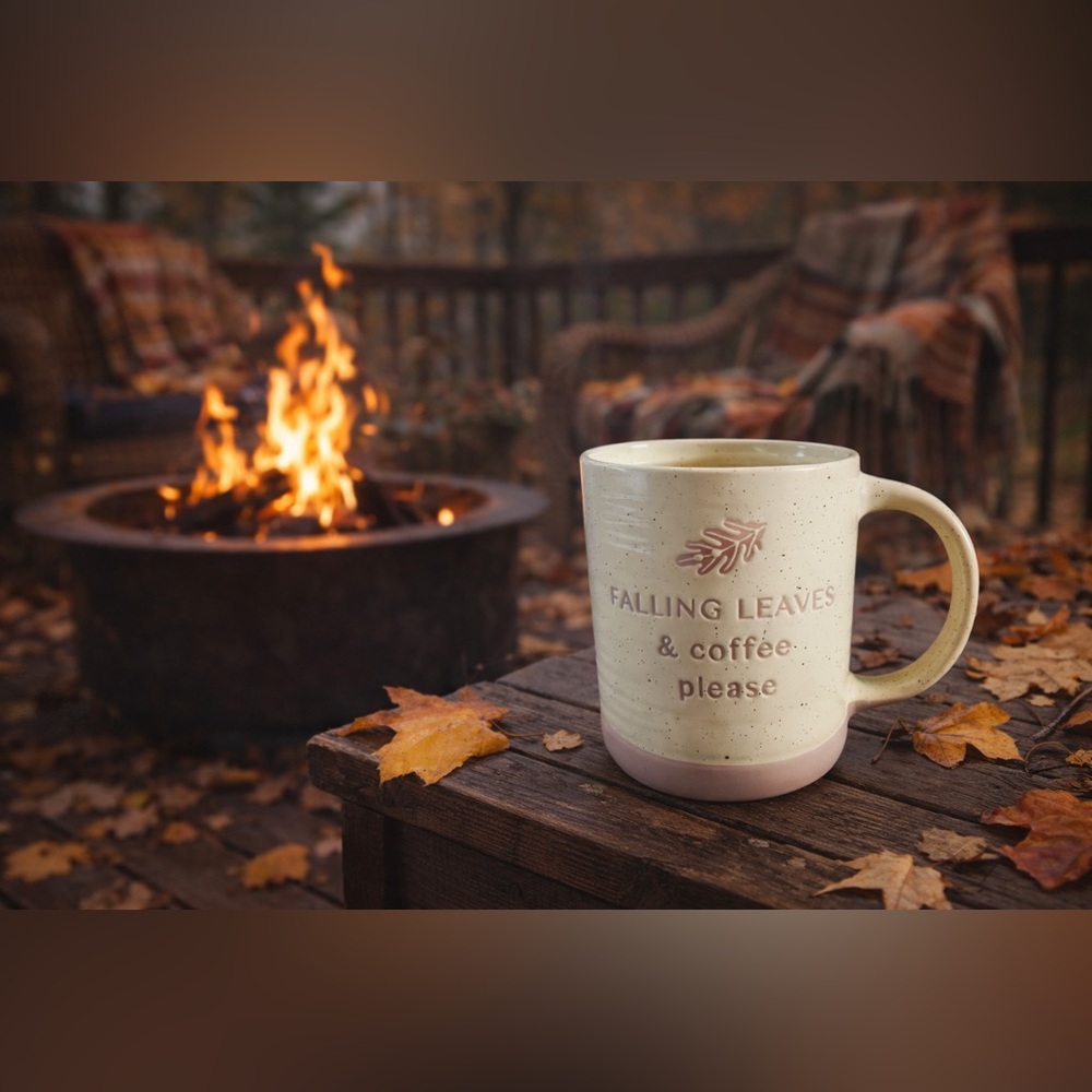 Falling Leaves and Coffee Please Mug ☕🍂